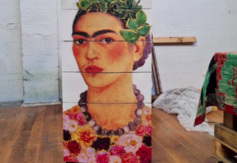 The Perfect Pairing of Frida Mint Decoupage Paper and Splendid Floral A1 Transfer