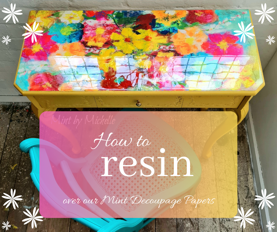 How to Resin over Decoupage