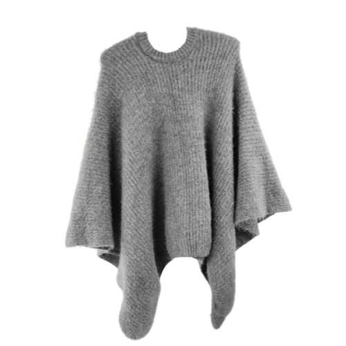 Grey Poncho Sweater