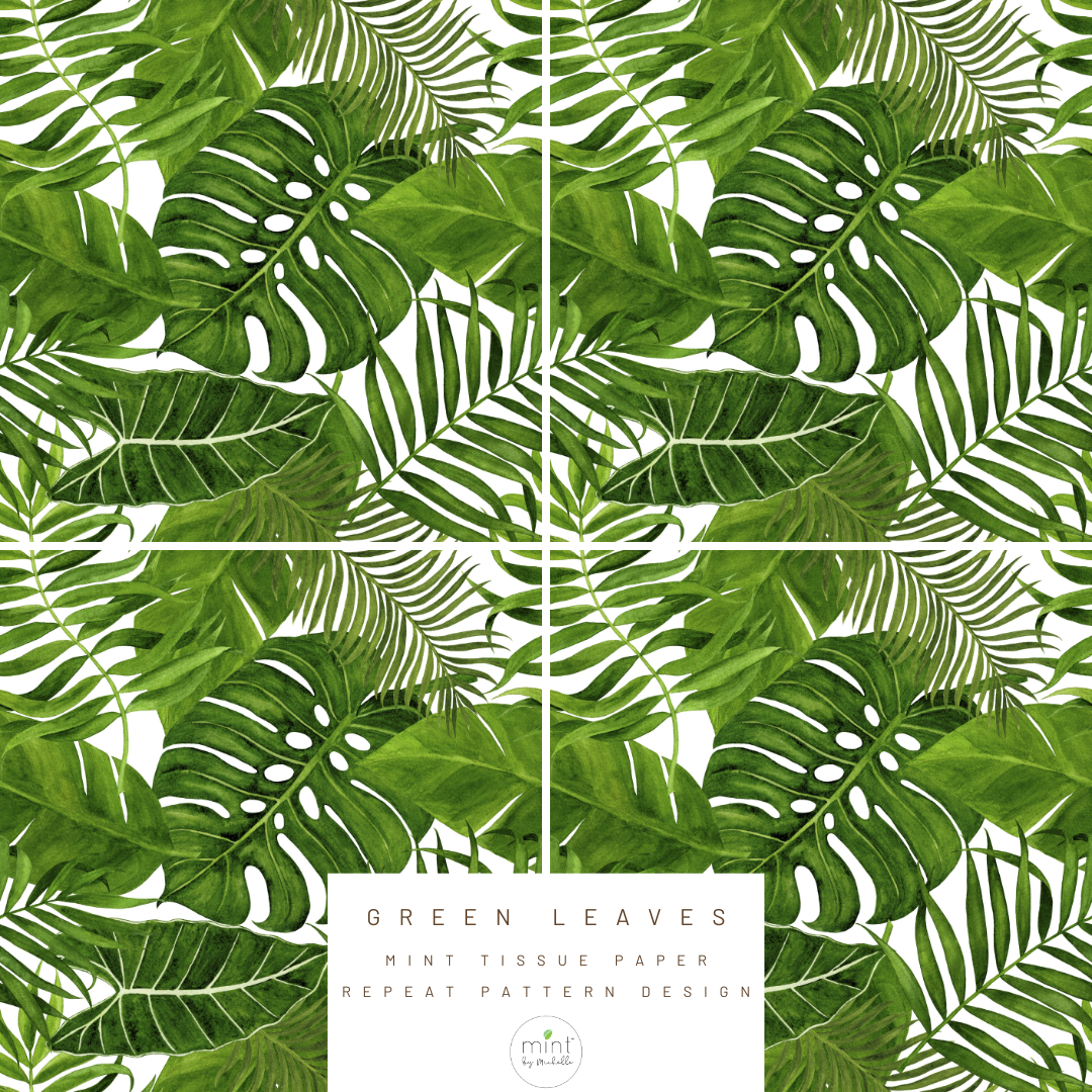 Green Leaves - Mint Tissue Paper