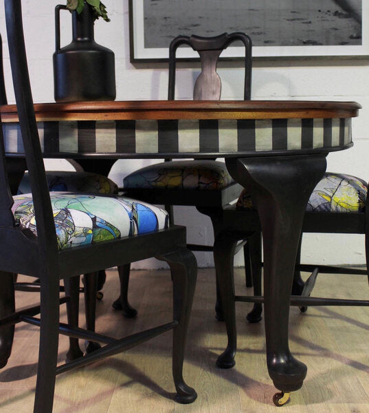 'How To' Paint stripes on your table