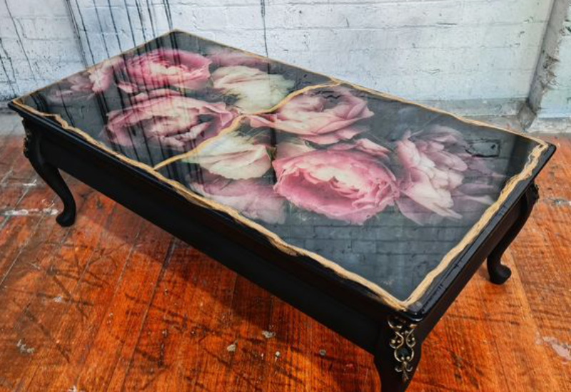 How To Decoupage And Resin A Table