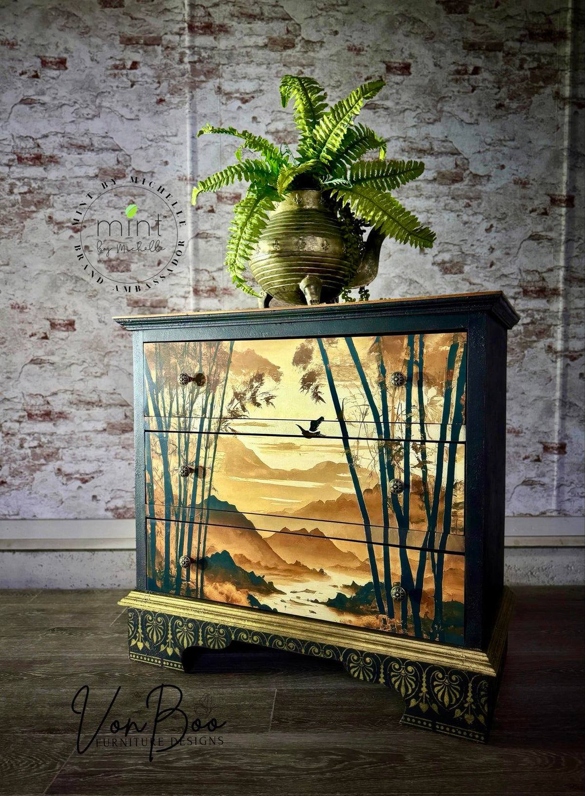 Golden Brown - Mint Decoupage Paper