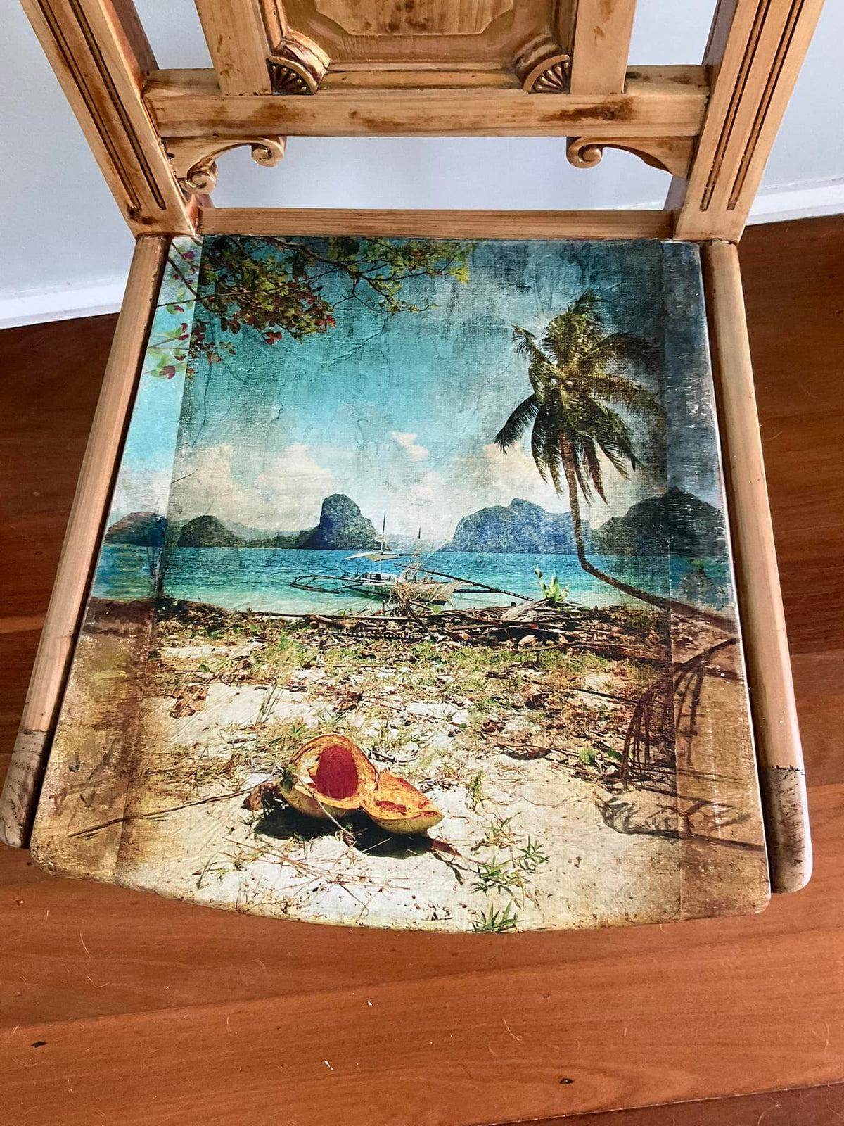 Tropical Beach Mint Decoupage Paper