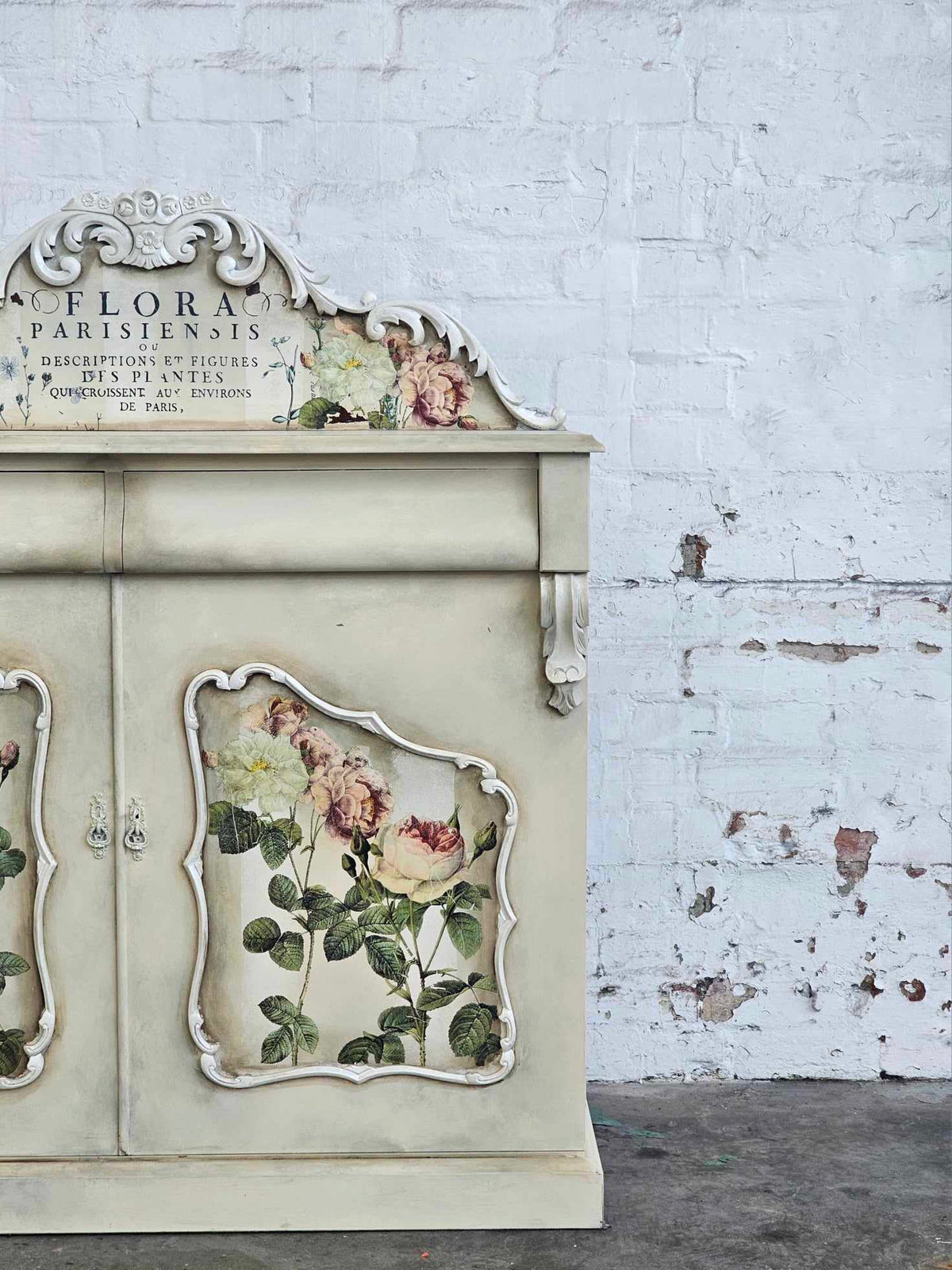 Stunning Chiffonier with floral and script detail - Mint by Michelle furniture