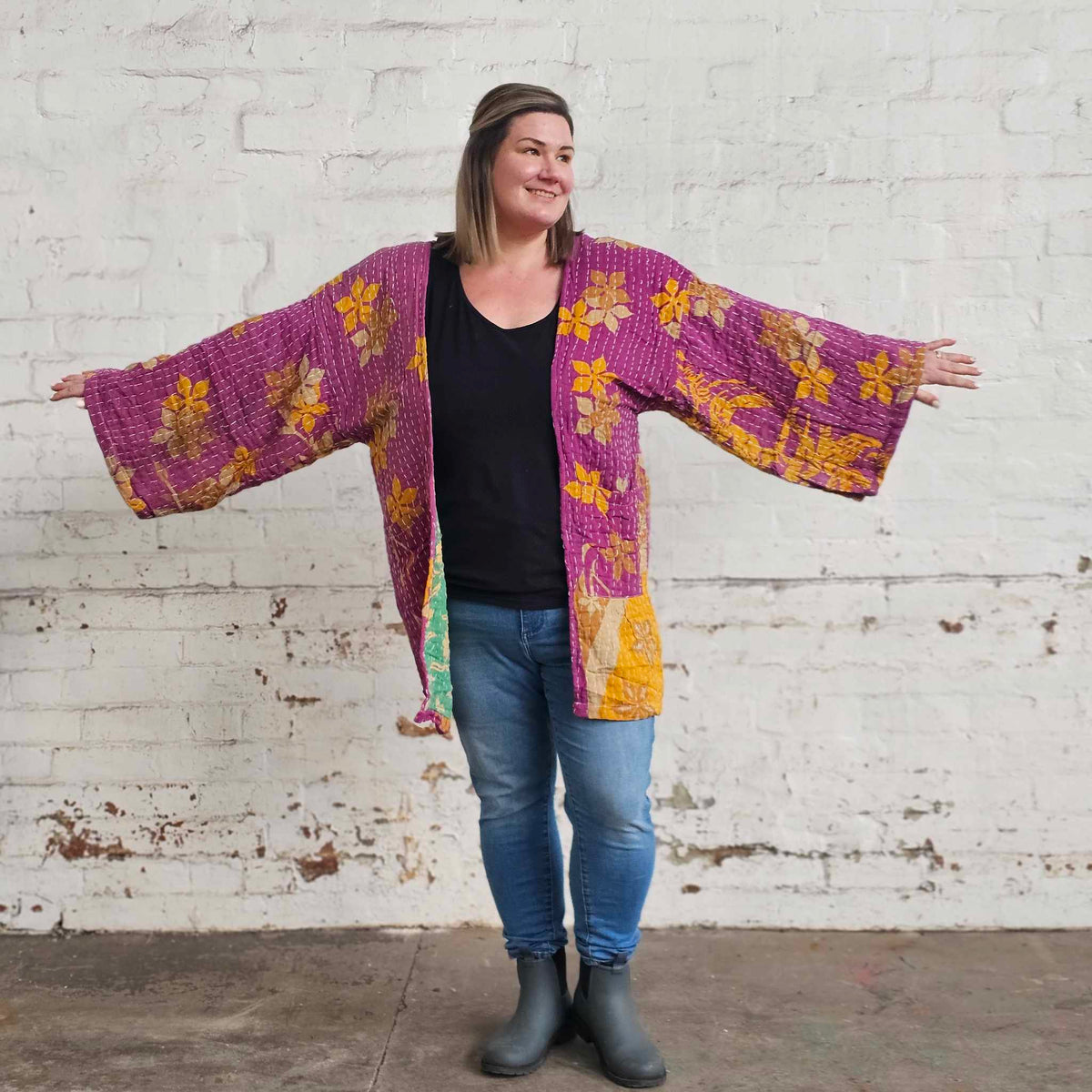 Vintage Kantha Kimono 7