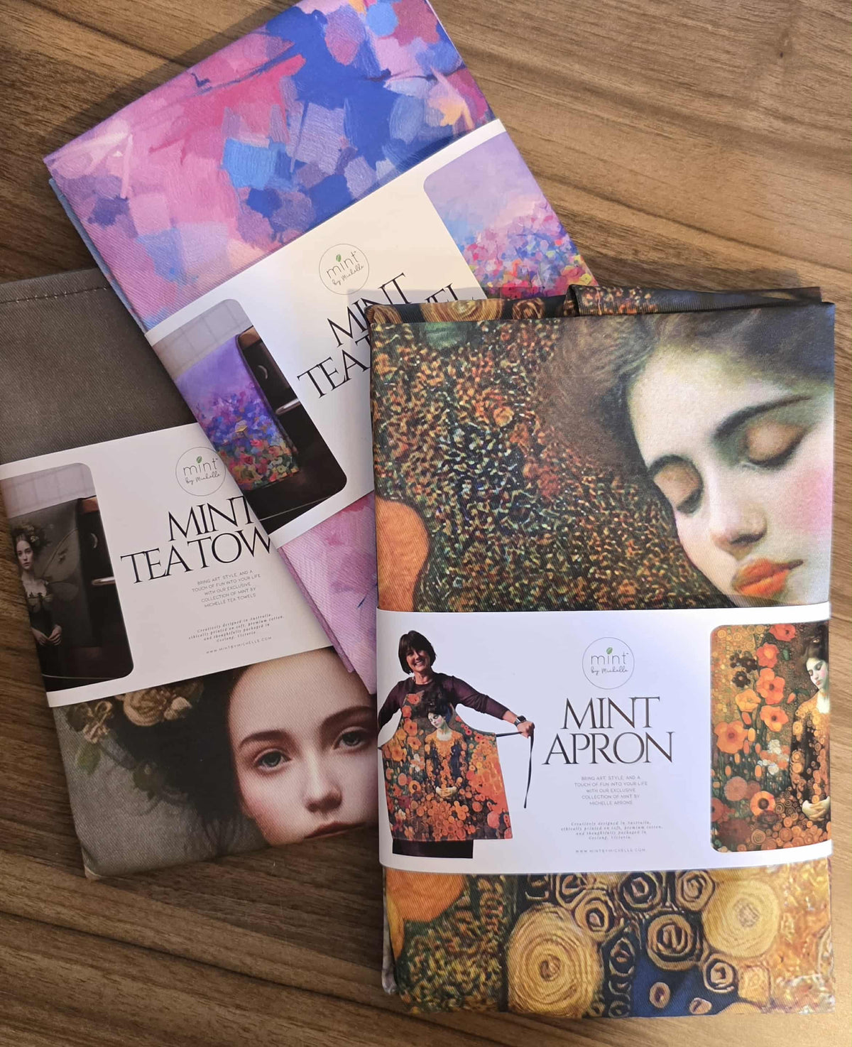 Mint Tea Towels - Field of Mauve