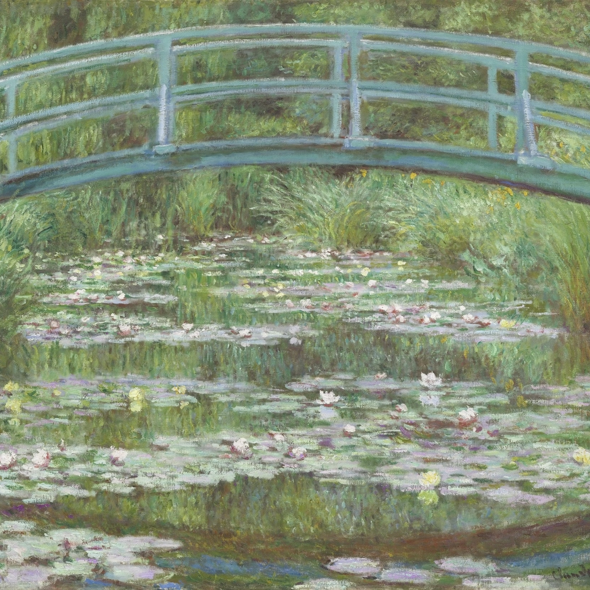 Monet&#39;s Bridge - A1 size large Decoupage Paper