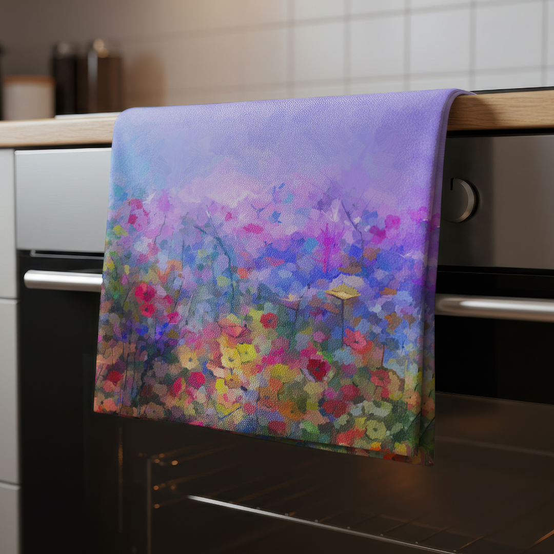 Mint Tea Towels - Field of Mauve