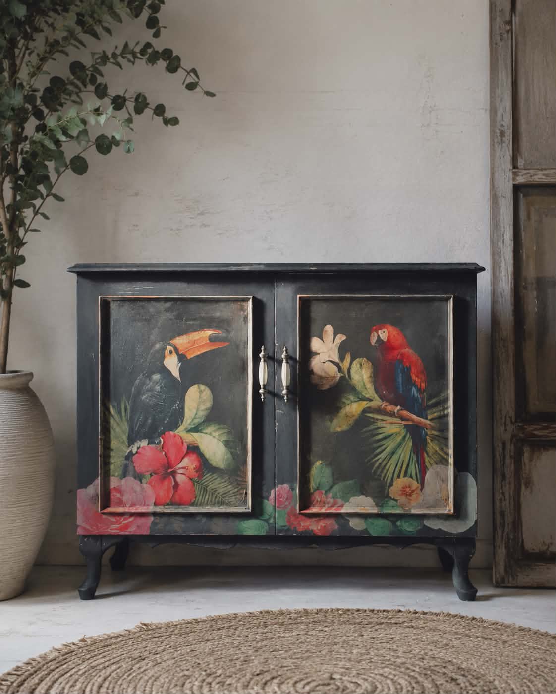 Toucan Mint Decoupage Paper