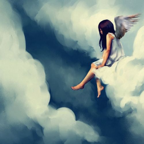 Angel Mint Decoupage Paper  art  11.7 x 16.5 inches