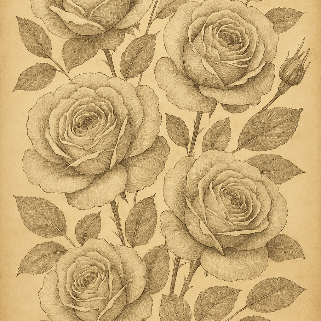 Botanical Illustration II - Mint Decoupage Paper