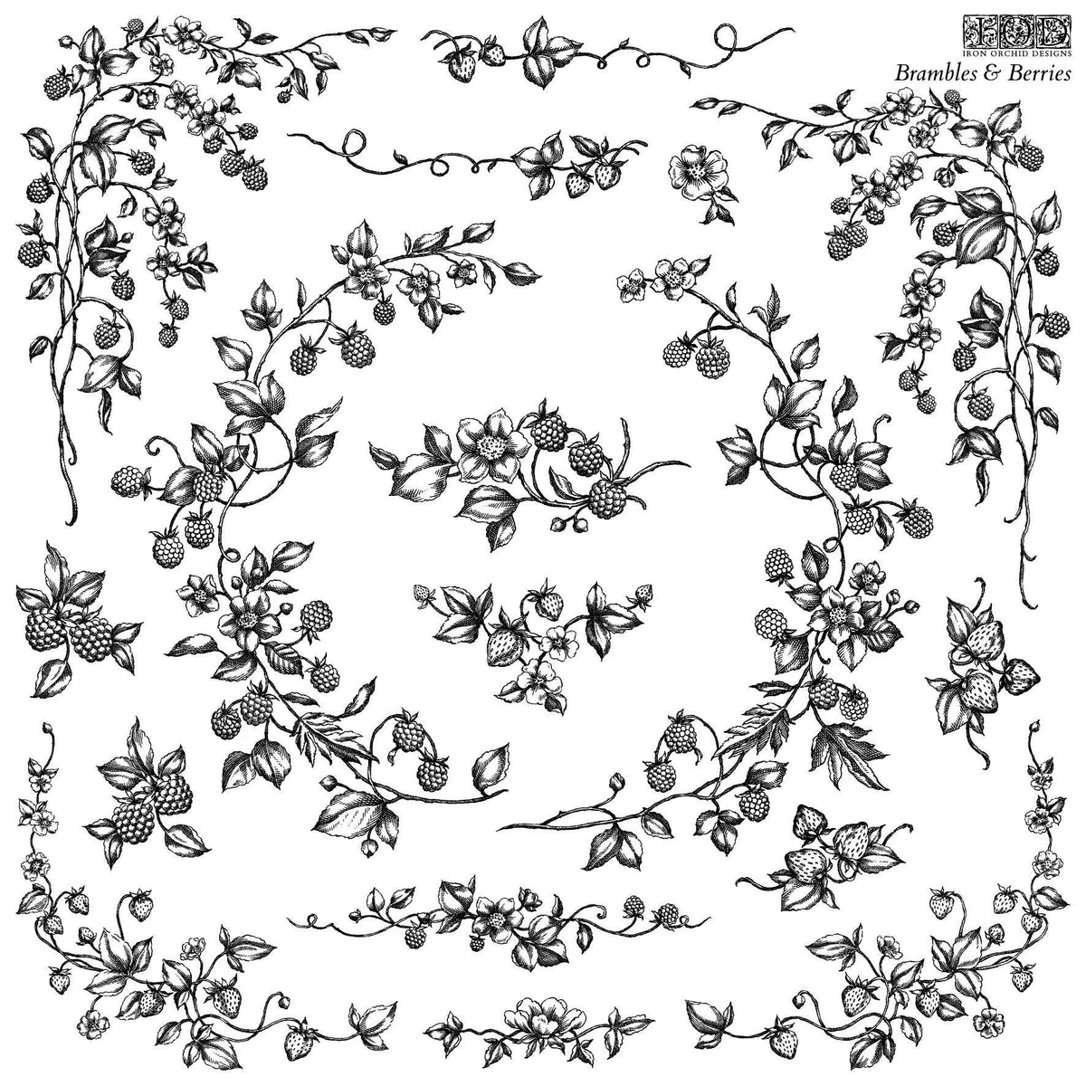 Brambles &amp; Berries - IOD Stamp