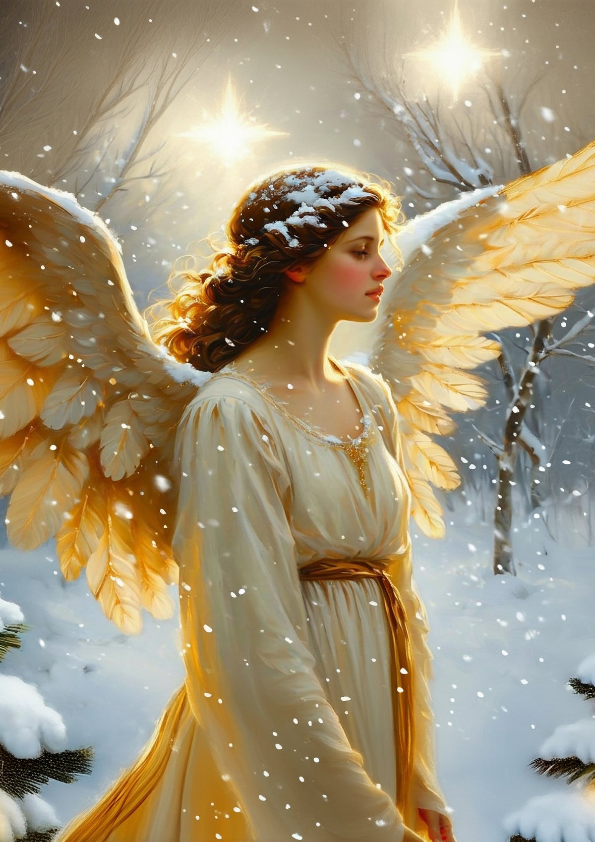 Christmas Angel - Mint Decoupage Paper
