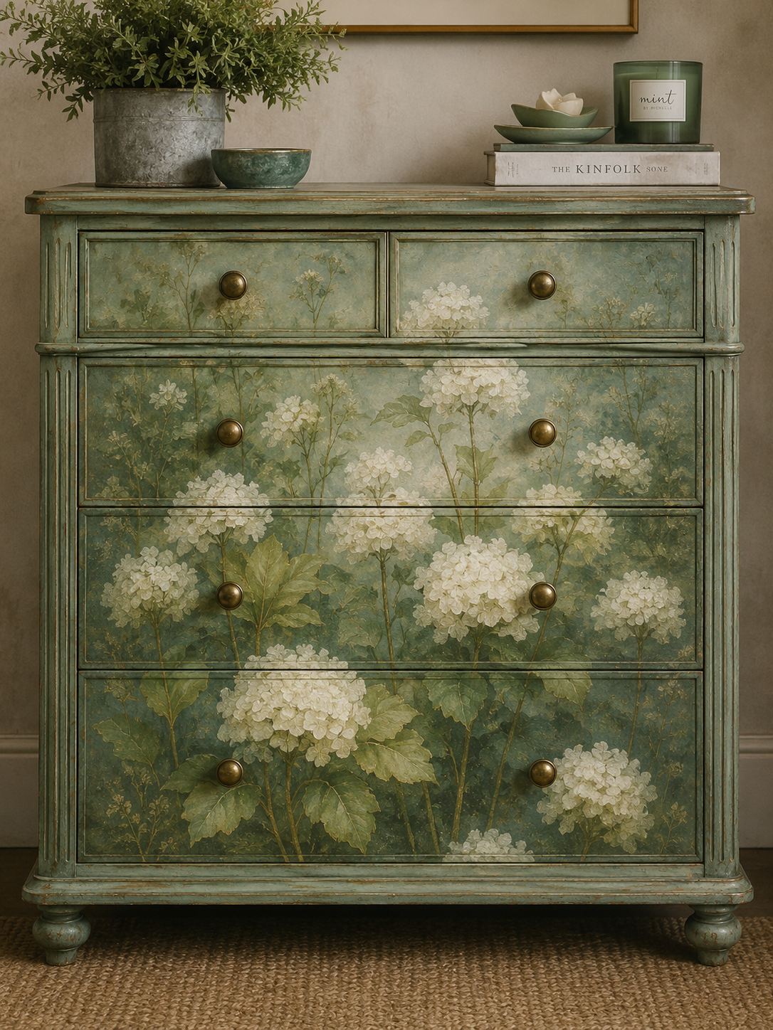 Hydrangea - A1 size large Decoupage Paper