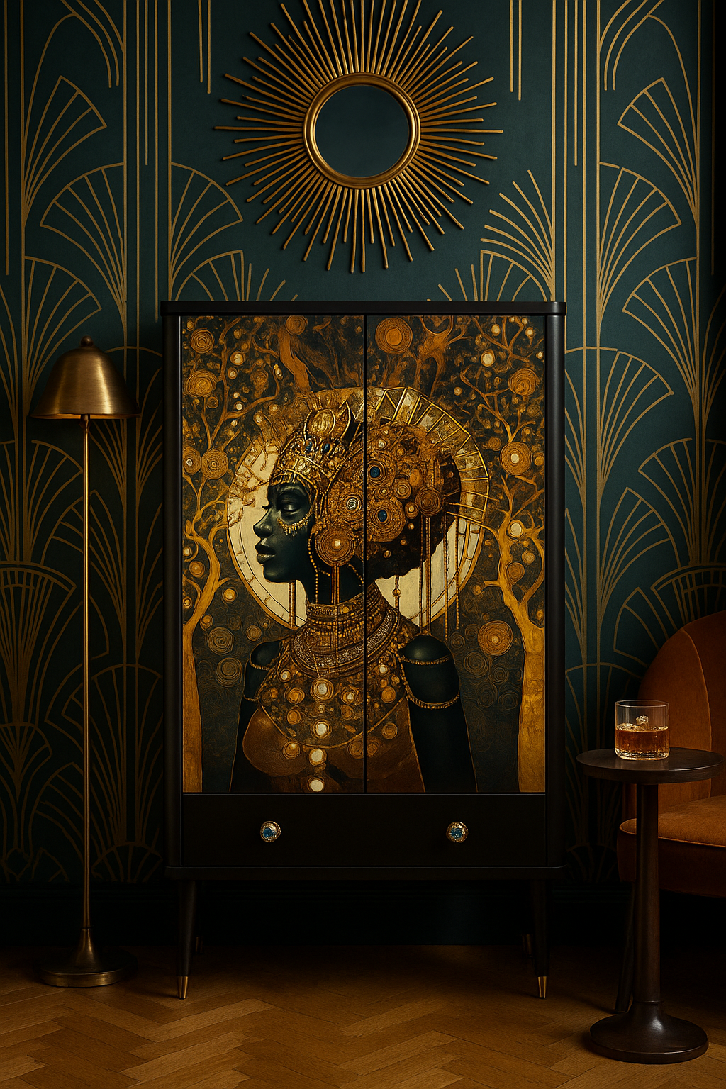 Golden Crown - A1 size large Decoupage Paper