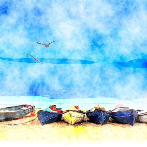 Coastal Blue Mint Decoupage Paper