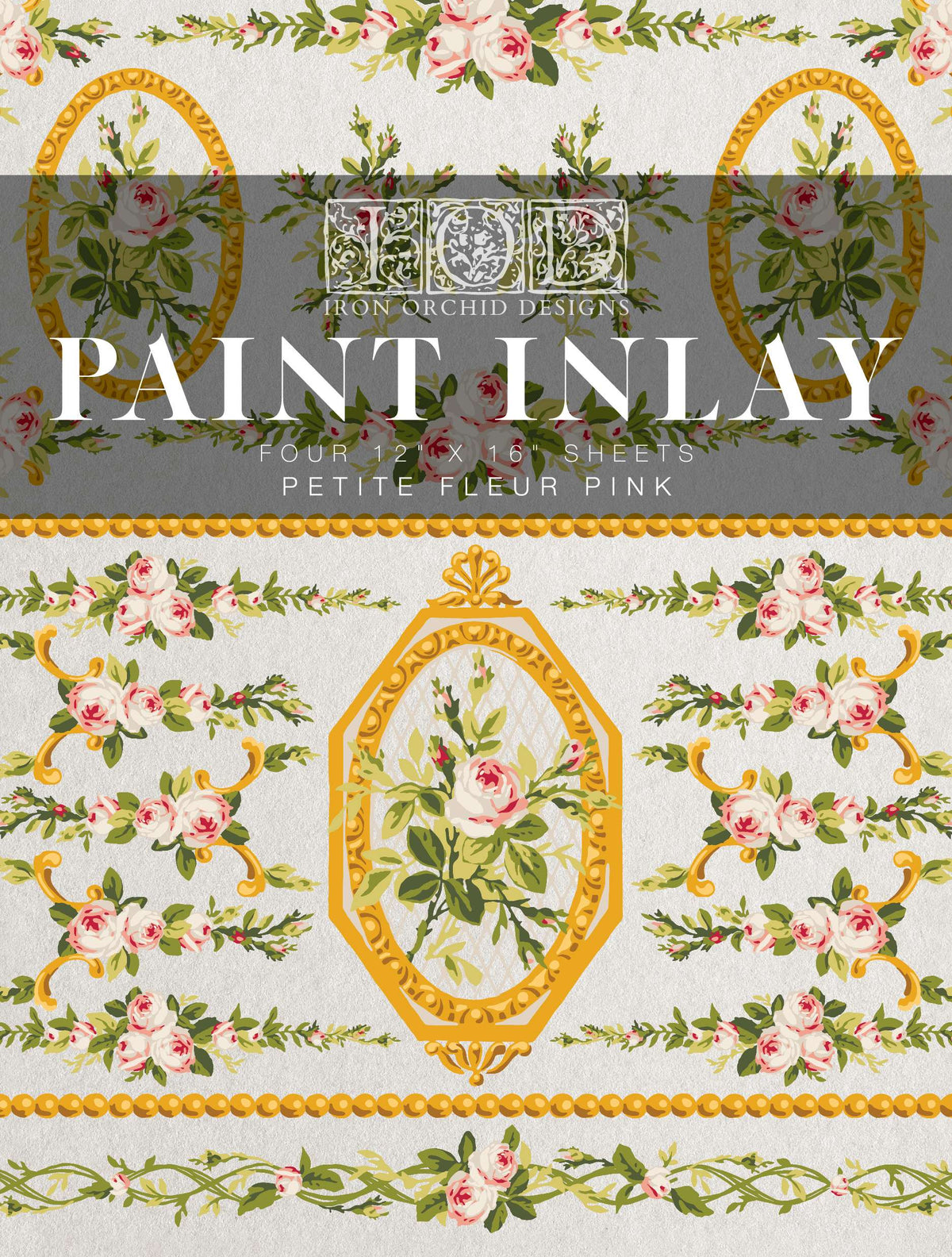 Petit Fleur Pink - IOD Paint Inlay