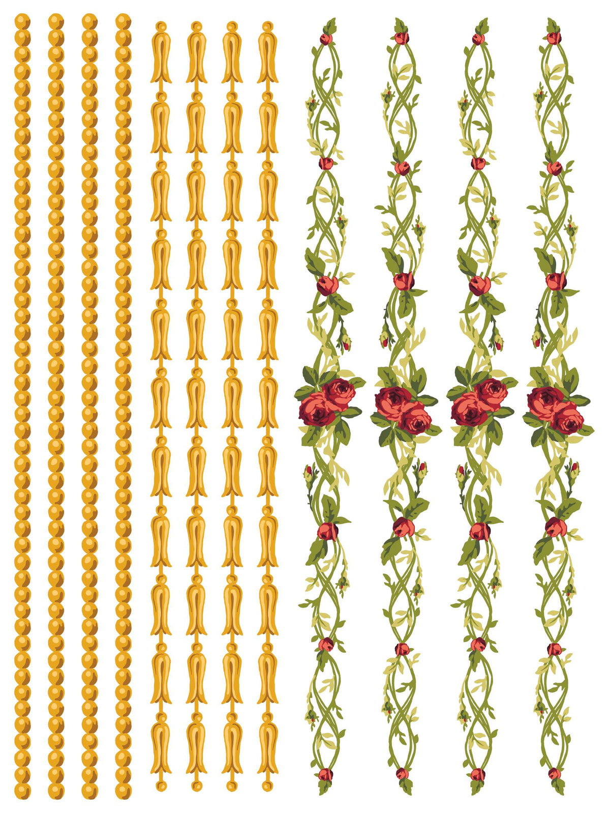 Petit Fleur Red - IOD Paint Inlay