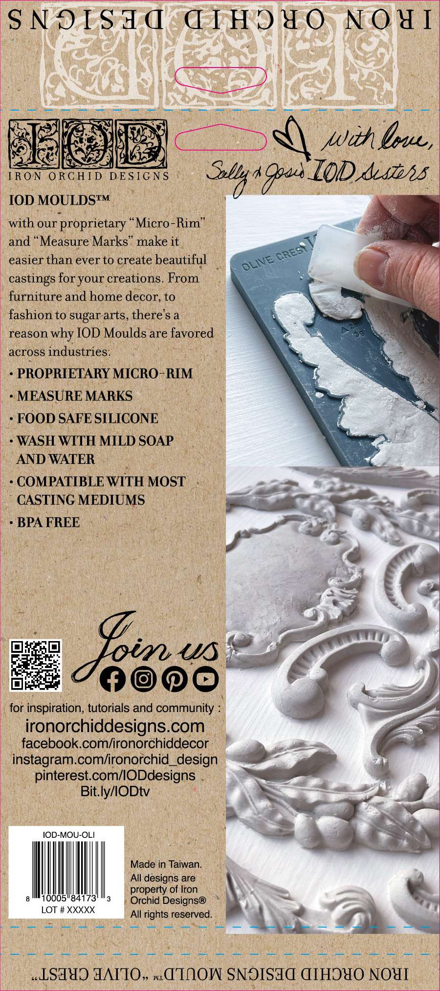 Olive Crest Decor Mould - IOD Mould