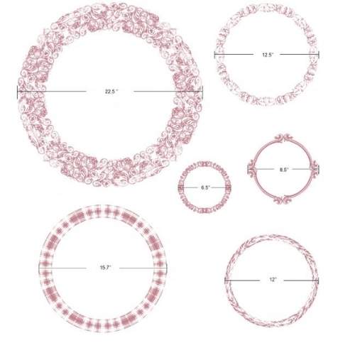 DECOR STAMP – CURVED ACCENTS – 12″X12″ SHEET SIZE, TOTAL 6 PCS