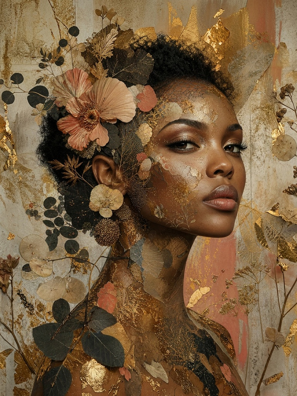 Earth & Gold - Mint Decoupage Paper