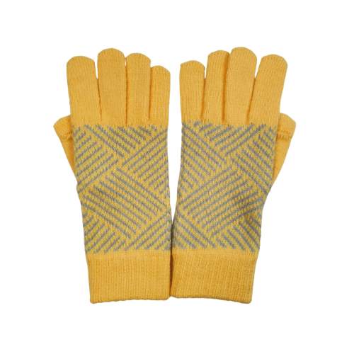 Eliana Geo Gloves Yellow &amp; Grey