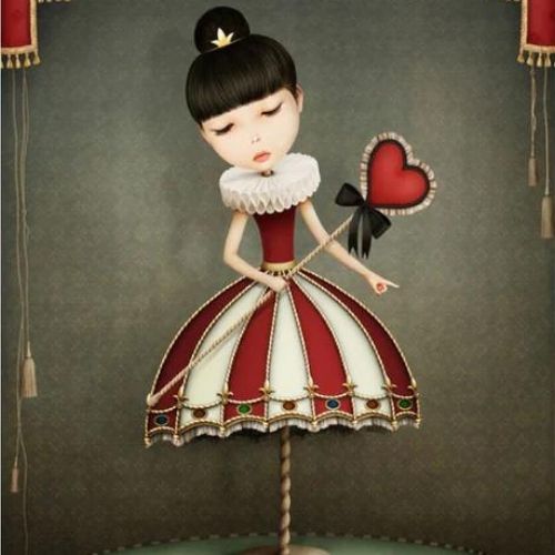 Fairy Queen Mint Decoupage Paper art  11.7 x 16.5 inches