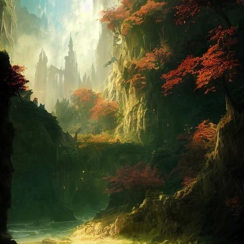 Fantasy Forest  art  11.7 x 16.5 inches