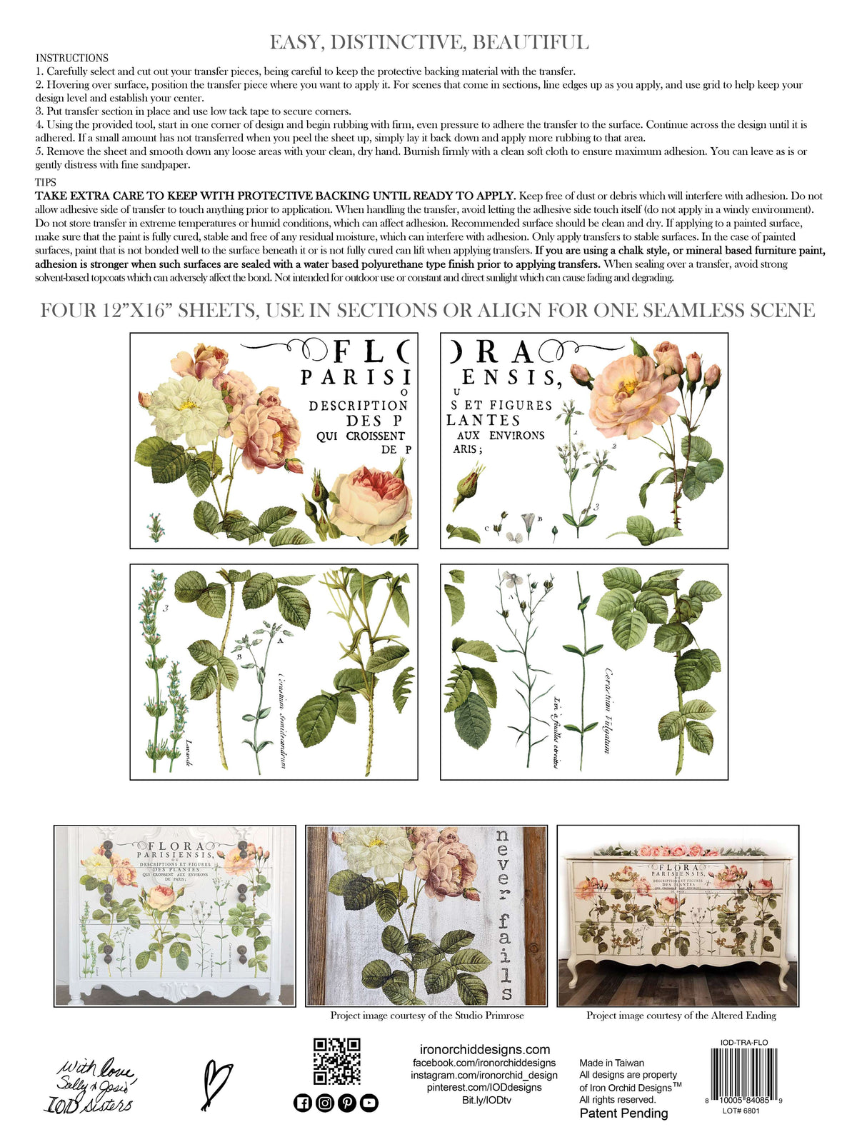 Flora Parisiensis - IOD Transfers