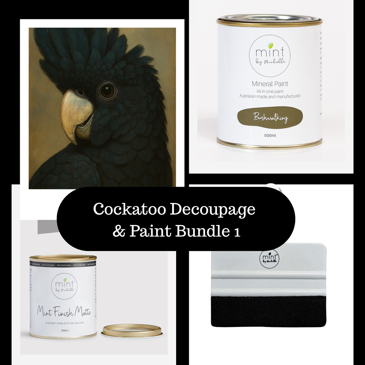 Cockatoo Decoupage & Paint Bundle 1