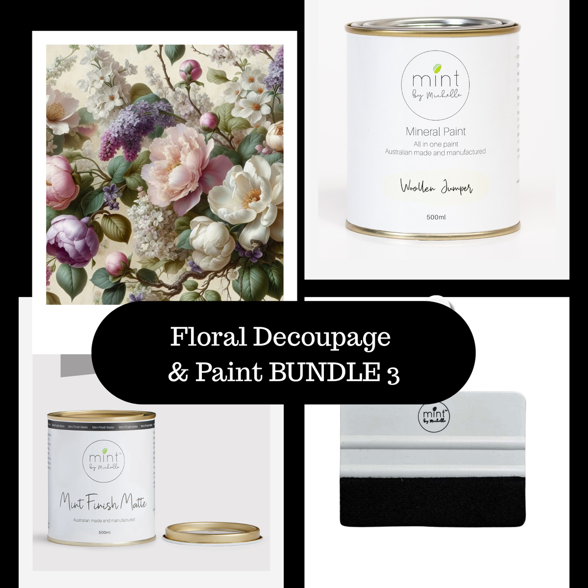 Floral Decoupage & Paint BUNDLE 3