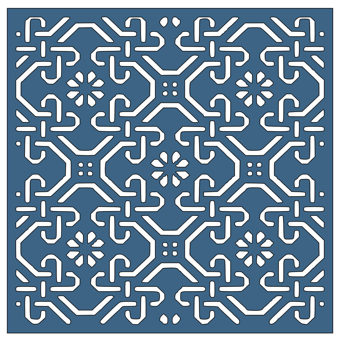 Floral Knots Vintage Square - Belle Stencils