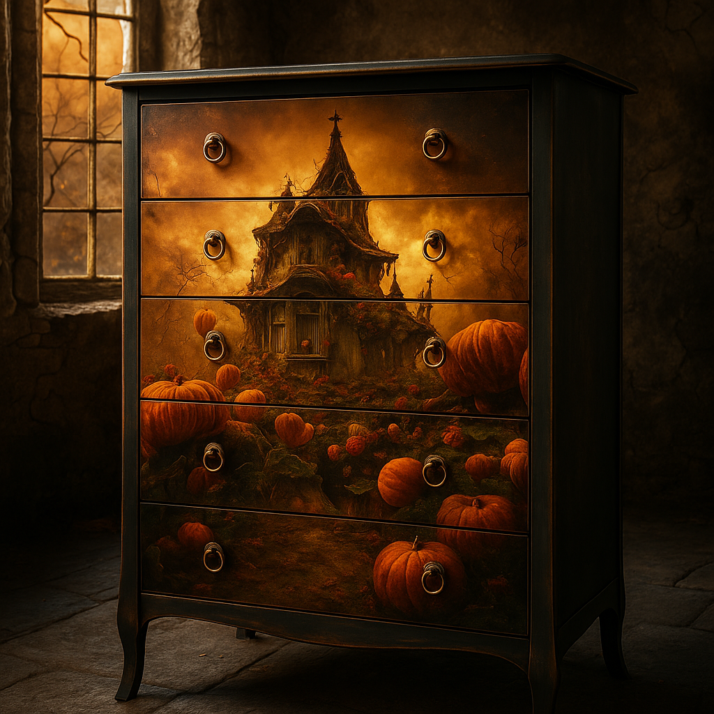 Haunted House 2 - Mint Decoupage Paper