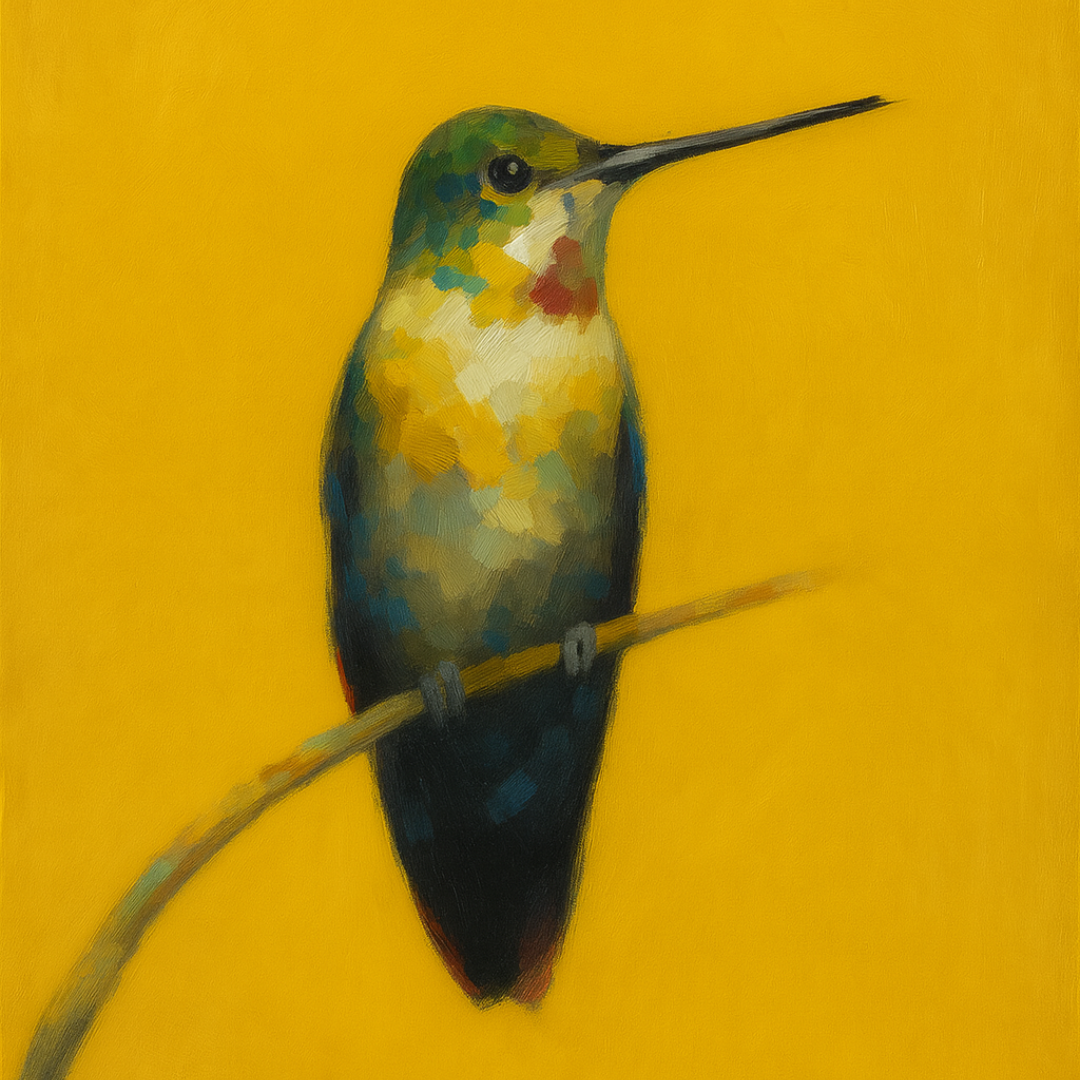 Hummingbird Right - Mint Decoupage Paper