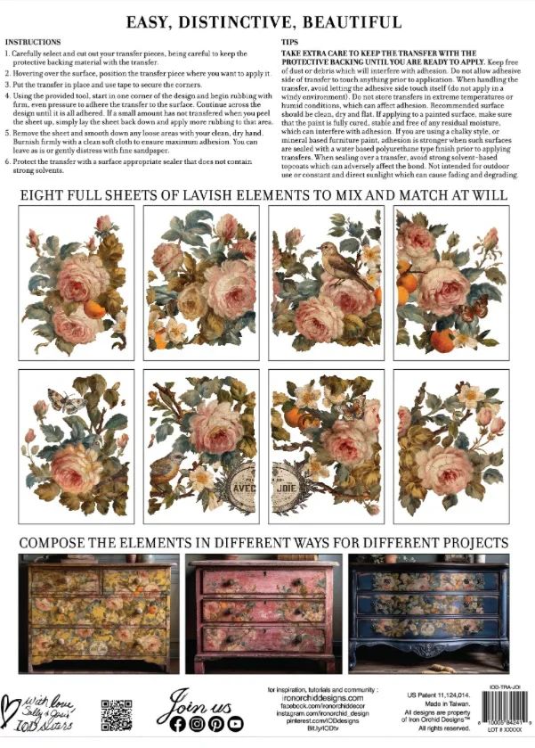 Joie Des Roses - IOD Transfers