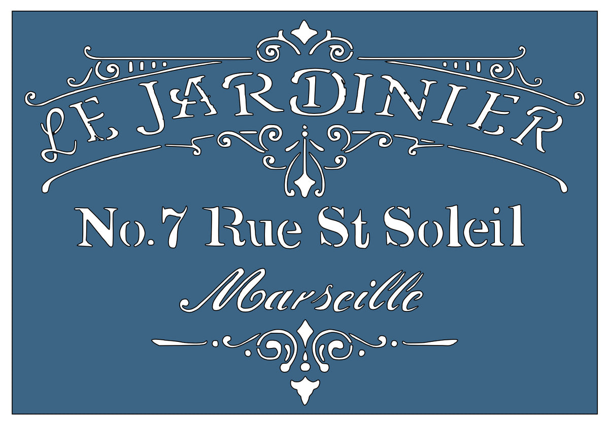 Le Jardinier Sign - Belle Stencils