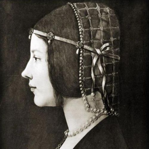 Leonardo&#39;s Lady Mint Decoupage Paper art  11.7 x 16.5 inches