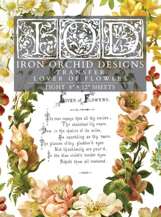 Lover of Flowers - IOD Transfers