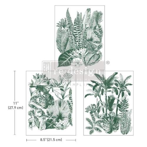 MIDDY TRANSFERS® – GREEN FOLIAGE – 3 SHEETS, 8.5″X11″