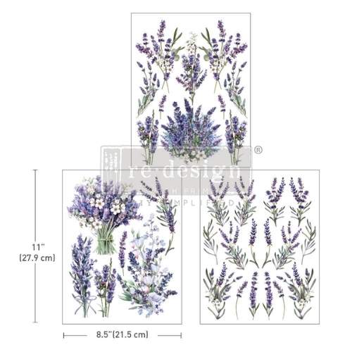 MIDDY TRANSFERS® – LAVENDER BUNCH – 3 SHEETS, 8.5″X11″