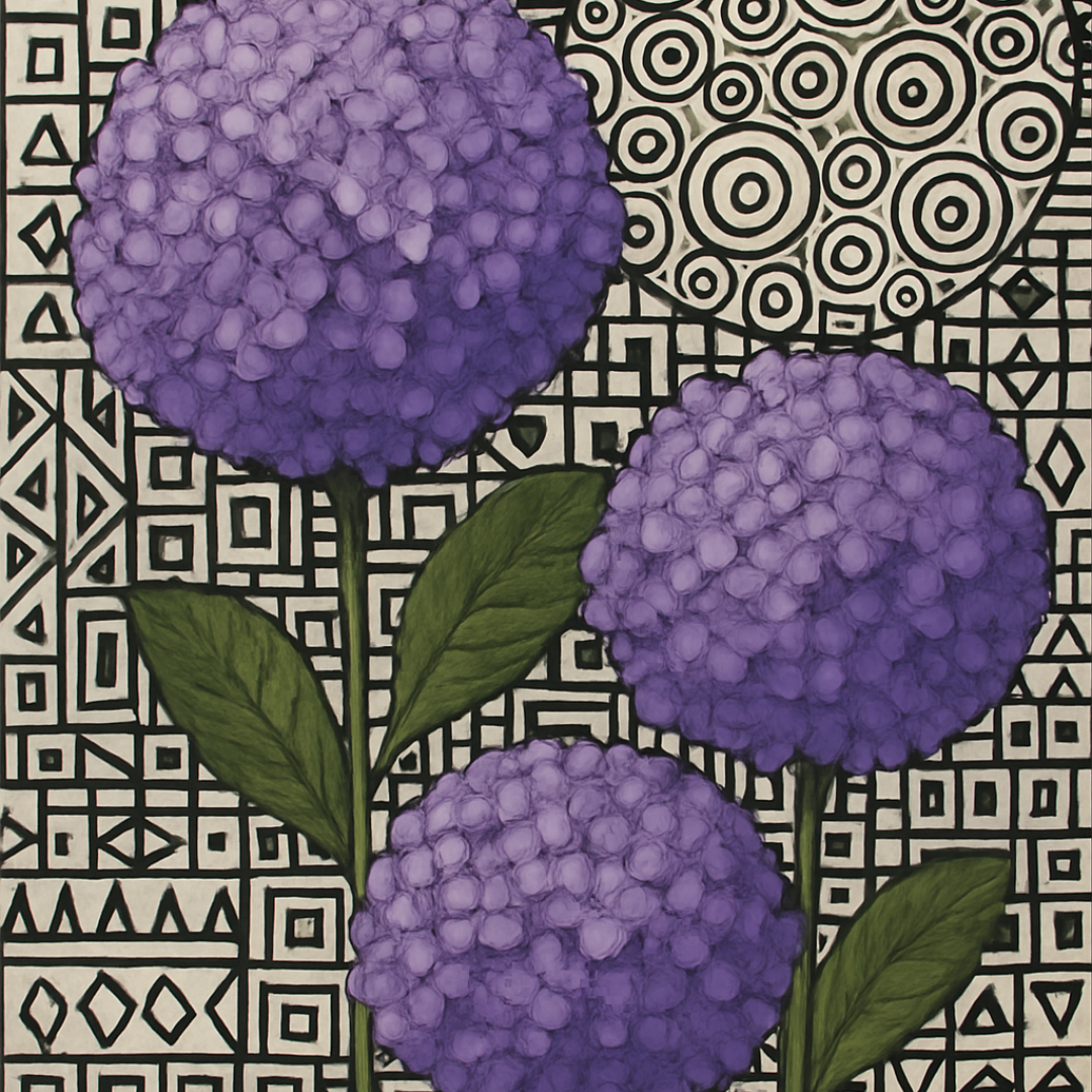 Mauve Hyrdrangea - Mint Decoupage Paper