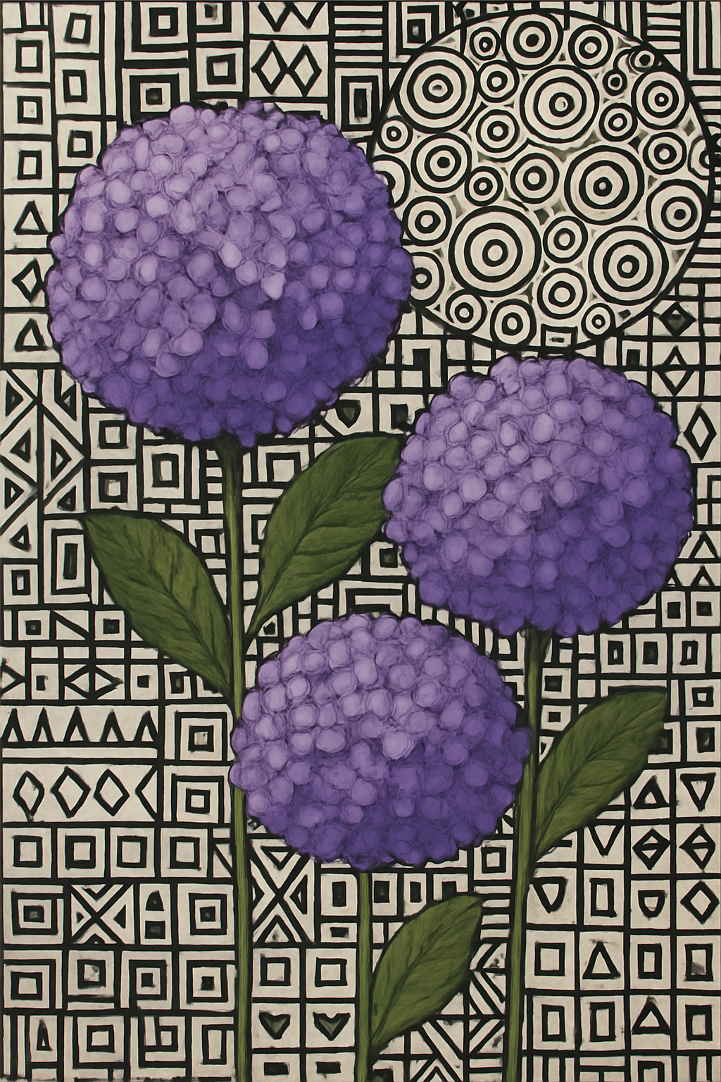 Mauve Hyrdrangea - Mint Decoupage Paper