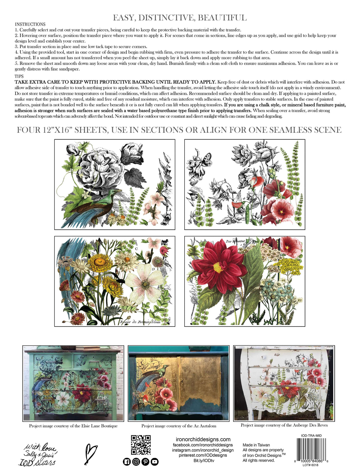 Midnight Garden - IOD Transfers