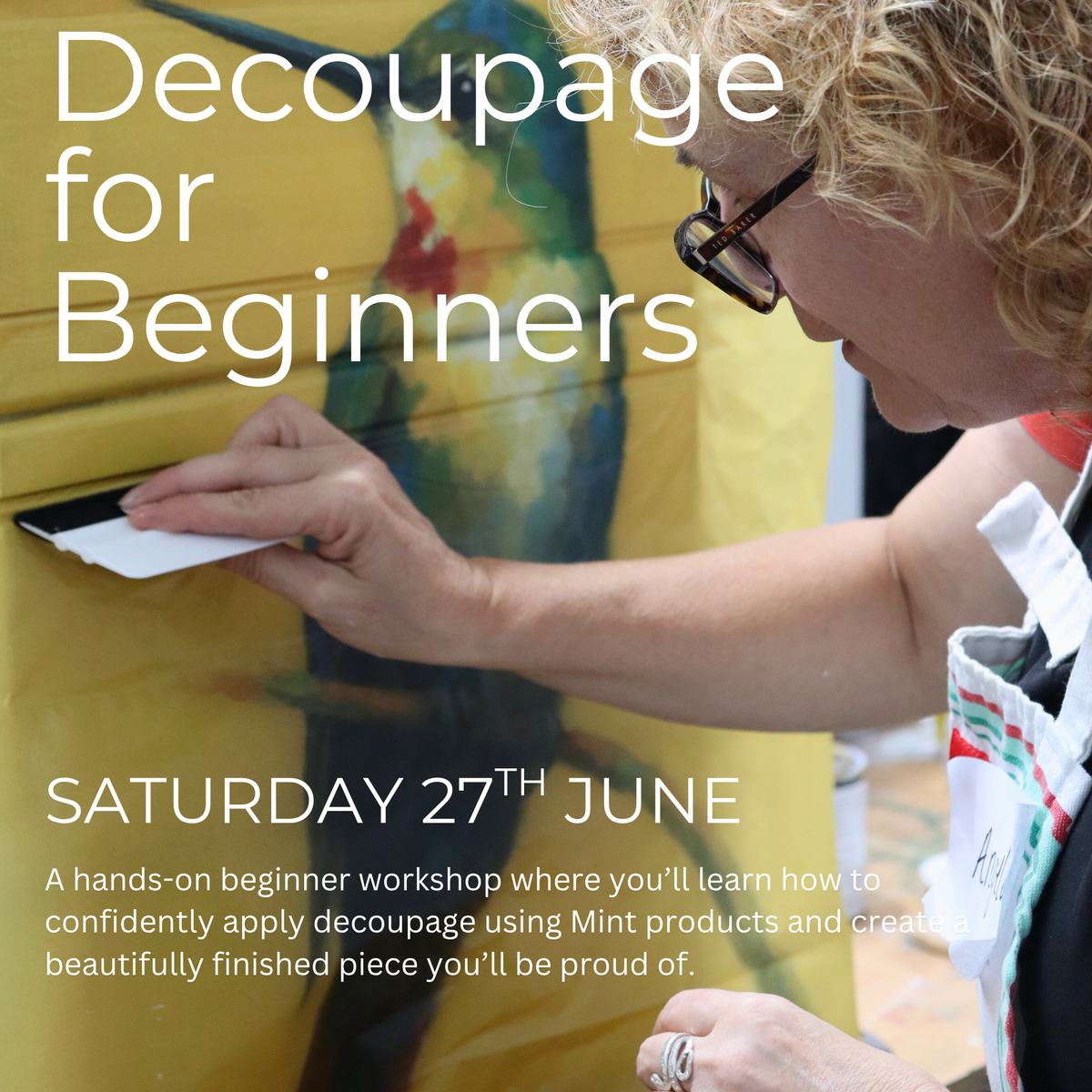 Decoupage for Beginners Workshop JUNE 27