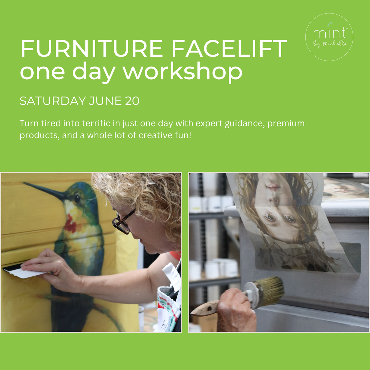 FURNITURE FACELIFT WORKSHOP - JUNE 20