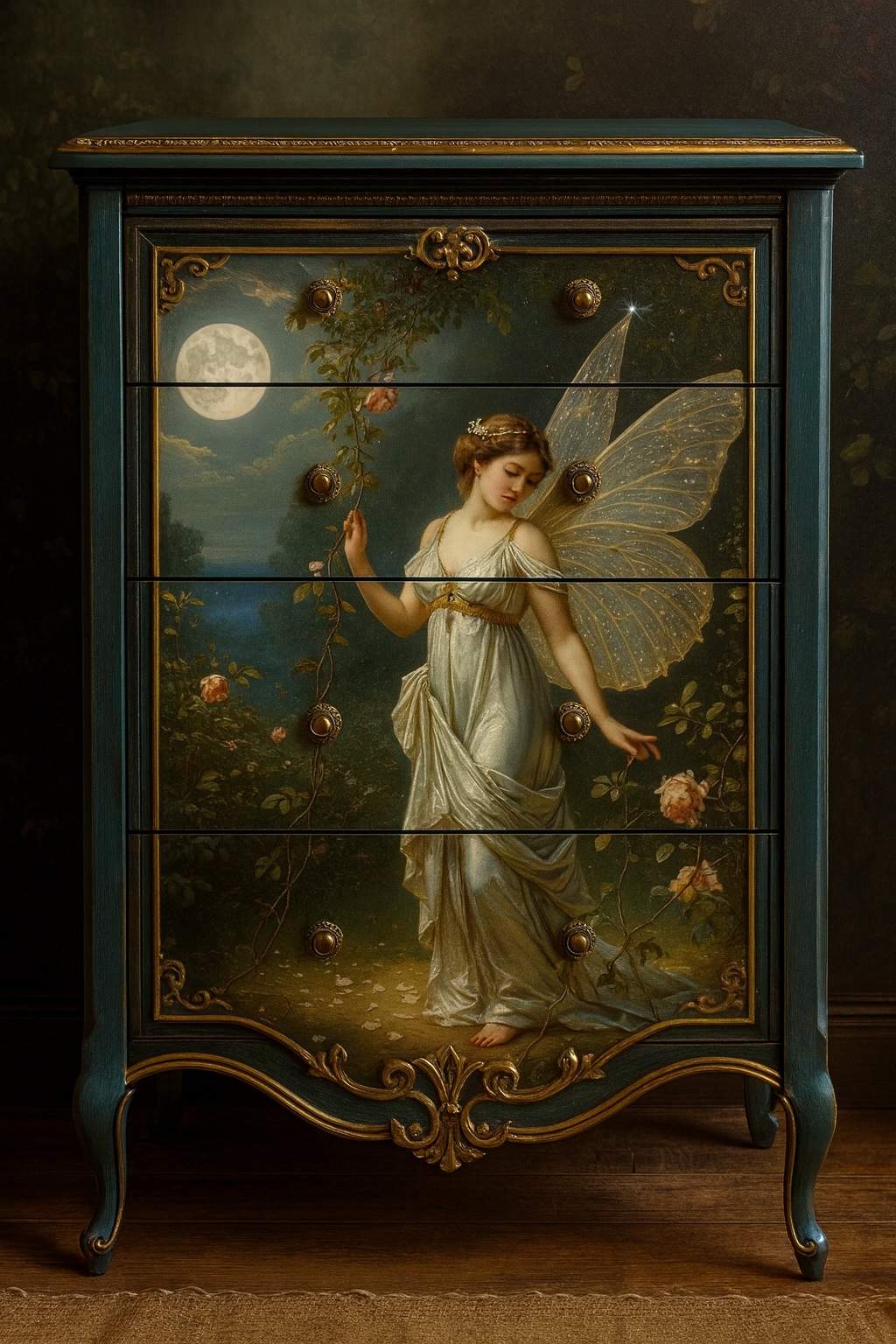 Moon Goddess - Mint Decoupage Paper