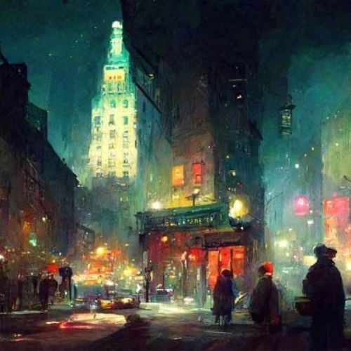 New York, New York - Mint Decoupage Paper art  11.7 x 16.5 inches