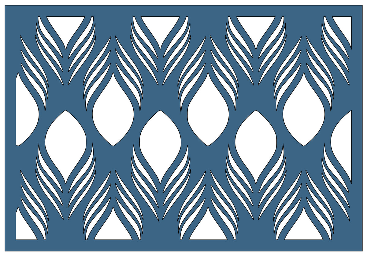 Peacock Feather Pattern - Belle Stencils