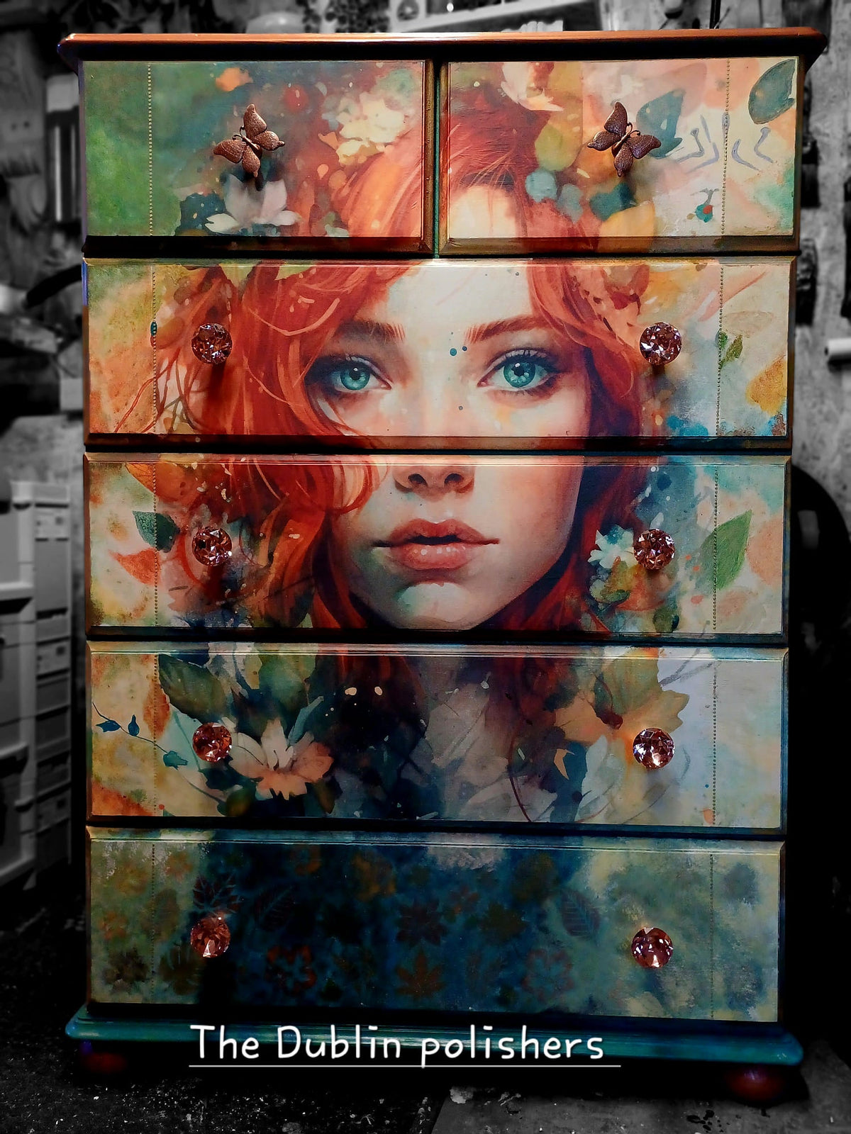 Red - A1 size large Decoupage Paper